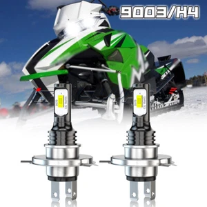 2pcs H4 9003 6000K White Snowmobile LED headlight For Arctic Cat M7000 2015-2016 - Bild 1 von 15