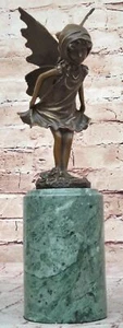 Genuine Bronze Standing Fairy Statue Garden Ornament Outdoor Indoor FigureSale - Picture 1 of 9