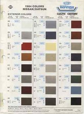 Nissan Color Chart