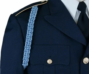 Genuine U.S. ARMY SHOULDER CORD 2723 INTERWOVEN ONE COLOR INFANTRY BLUE - Picture 1 of 2