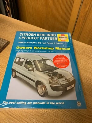 Citroen Berlingo Peugeot Partner Haynes Workshop Repair Manual NEW Sealed - Image 1 of 3