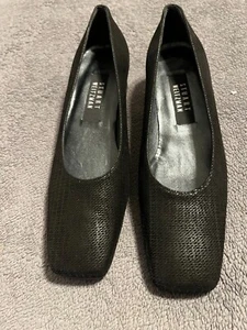 NIB Stuart Weitzman Anyday Nero Scottish Nappa Pump Shoes Size 7.5 Black Slip On - Picture 1 of 5