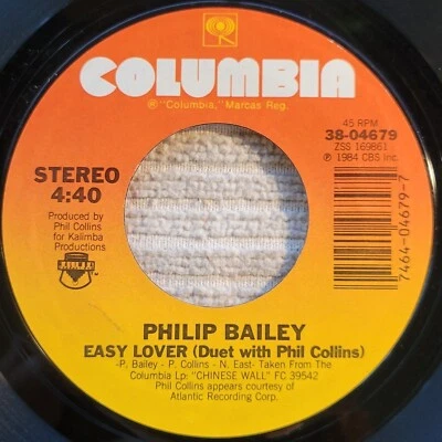 Philip Bailey "Easy Lover (with Phil Collins) / Woman" VG+ - Imagem 1 de 3