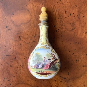 Bottiglia Profumo Snuff Vittoriana Vintage Smalto Metallo Coloniale Pesca Halcyon - Foto 1 di 24
