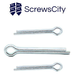 Split Pins Zinc Cotter Pins Retaining Pins ISO 1234       All Sizes and Lenghts 