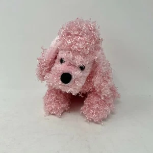 Ganz Webkinz Plush Poodle 10" Dog Pink Fuzzy Curly Stuffed Animal NO CODE - Picture 1 of 9