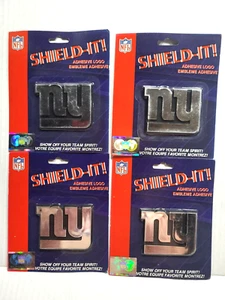 NFL SHIELD-IT! ADHESIVE LOGO EMBLEM SILVER - New York Giants - Lot of 4 - Picture 1 of 2