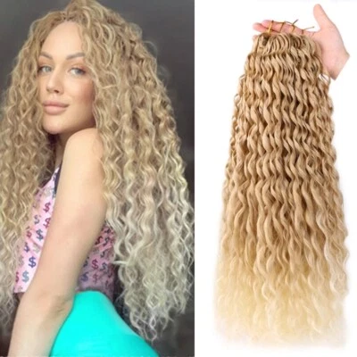 Trenzas de cabello de ganchillo afro rizado suave de 24" temible onda suelta trenzado extensión de cabello Foto 1 de 4