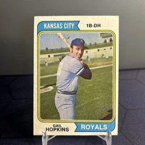 1974 Topps Baseball Gail Hopkins Kansas City Royals #652 - Picture 1 of 2
