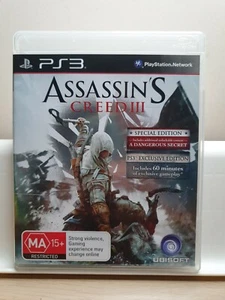 Assassins Creed 3 III for Sony PlayStation 3 PS3 | 2012 | AC3 AUS Edition - Picture 1 of 3