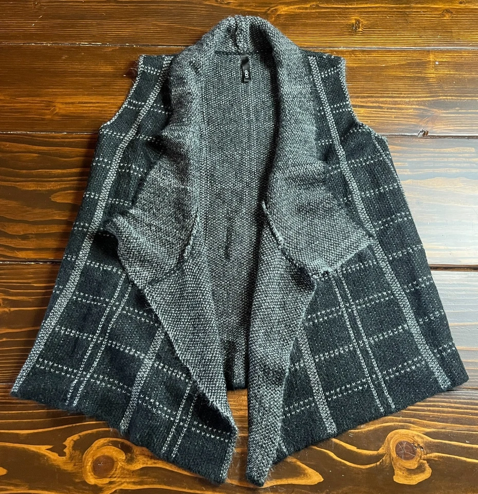 Suéter Elan, Para Mujer Talla Mediana, Negro Gris, Cárdigan, Chaleco Foto 1 de 4