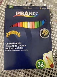 NIP 36 Count Wood Prang 3.3mm Colored Pencils Wood Assorted Colors Pre Sharpened - Picture 1 of 3