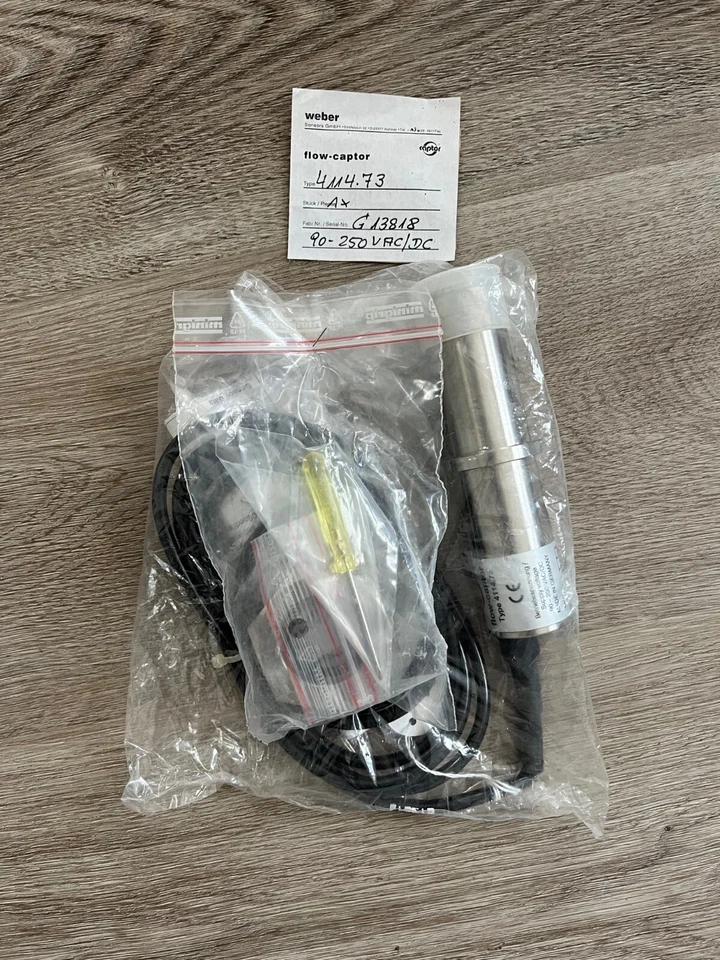 Weber 4114.73 Flow-Captor flow switch 0-200 cm/sec flow rate, 90V to 265V AC/DC - Image 1 of 3