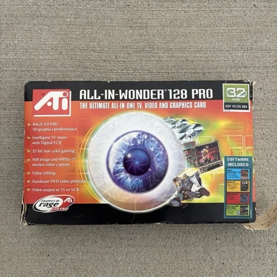 ATI All-In-Wonder-Pro 128, 2X/4X AGP, 32mb w/TV Out, New Open Box  - Image 1 of 4