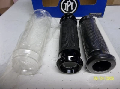 Performance Machine Black Overdrive Grips for TBW 0063-2082-B 0630-1667 No Cable Foto 1 de 4