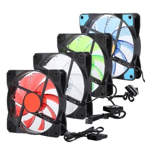 Chassis Fan Computer Kühler PC Zubehör 3-Draht 15-Licht Mute LED Streamer B GFL - Afbeelding 1 van 23