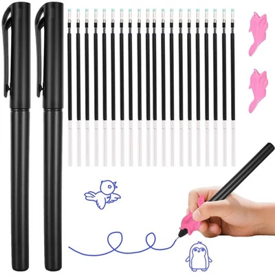 Surkocy 20 pc Magic Pens for Kids Grooved Handwriting Book, Disappearing Ink ... - Image 1 of 4