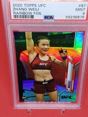 2020 Topps UFC Zhang Weili RC Rainbow Foil PSA 9🔥Rookie🔥 - Image 1 of 3