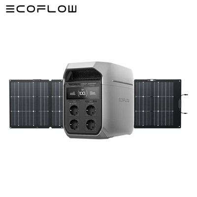 ECOFLOW DELTA 3 Plus Tragbare Powerstation 1024Wh Speicher mit 220W Soalrpanel