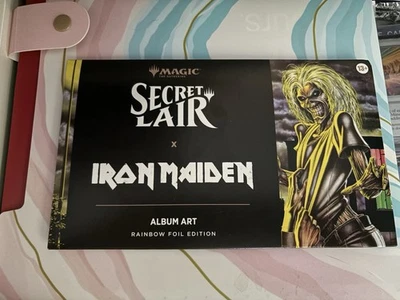 MTG SECRET LAIR X IRON MAIDEN: ALBUM ART Rainbow Foil **SEALED** - Image 1 of 2