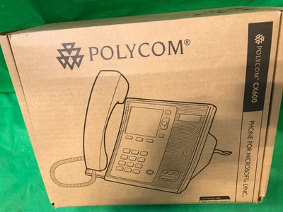  Polycom CX600 IP VoIP Phone Telephone Microsoft Lync (2200-15987-026)  - Image 1 of 4