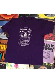 Vintage Single Stitch T-Shirt Juni 1990 Players Club Swarthmore Theatre lila - Bild 1 von 5