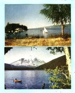 2 Vintage, WESCO, Washington, "Lake Washington & Mount St. Helena from Spirit La - Picture 1 of 2
