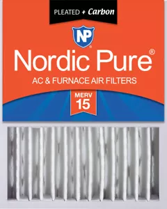 16x20x5 (4 3/8) Honeywell Replacement Air Filters Merv 15 Plus Carbon 1 Pack - Picture 1 of 6