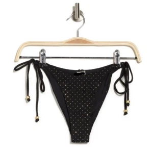 NWT L*Space Black Lennox Studded Dot Tie Side Bikini Bottoms Size Small - Picture 1 of 10