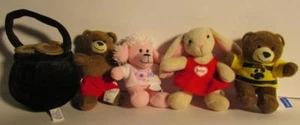Build-a-Bear Juego de 5 Animales de Peluche Bearemy x 2 Pawlette Coufur Fru Caniche - Imagen 1 de 2