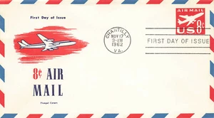 Fluegel 8¢ U.S. Airmail Stamped Envelope Chantilly VA - Picture 1 of 2