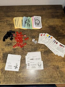 Game Parts Pieces ESPN Monopoly money, cards,hotels/houses & dice - Picture 1 of 1