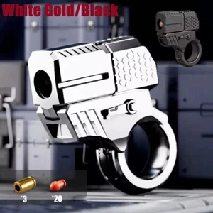 Alloy Gun Hand Adult Toys  Spinner Fidget Ring Folding Decompression Metal USA - Picture 1 of 13