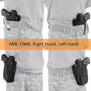 IWB OWB Right Hand Truck Tactical Laser Holster- Fits Pistols with Mounted Laser - Picture 1 of 11