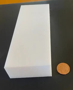 PTFE Virgin Blatt 1.000" Dicke 2.250" Breite 5.750" Länge - siehe Beschreibung - Bild 1 von 5