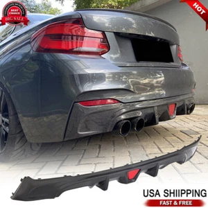 Fit For BMW F22 M-SPORT M235i M240i 14-19 Carbon Fiber Rear Bumper Diffuser Lip - Picture 1 of 13