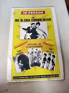 IKE & TINA TURNER REVUE CONCERT POSTER  BOXING STYLE 1964 US NORTHERN SOUL  FUNK - Picture 1 of 11