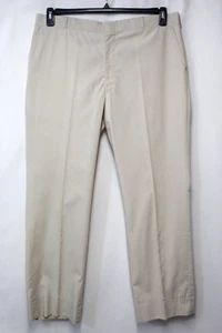 Pantalones de vestir WOOLRICH para hombre 40 (38) x 32 frente plano pierna cónica hechos en EE. UU. - Imagen 1 de 12