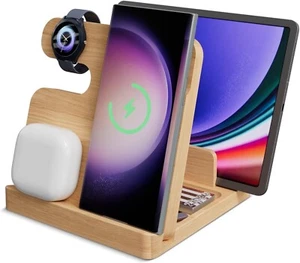 Wireless Charger for Samsung Charging Station - Electronics Charging Organizer - Picture 1 of 6
