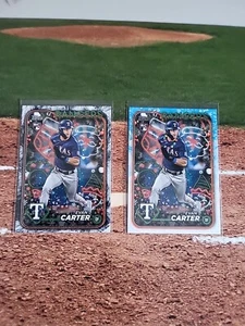 2024 Topps Holiday #H141 Evan Carter RC Holiday Tree W/SP Christmas Lights - Picture 1 of 7