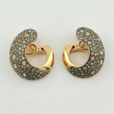 PENDIENTES ARO POMELLATO ORO ROSA 18K DIAMANTES COLORES 5,60CTW Foto 1 de 4