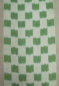 3.2 Yard HAND MADE UZBEK Natural SILK IKAT ADRAS FABRIC # 6356** - Picture 1 of 3