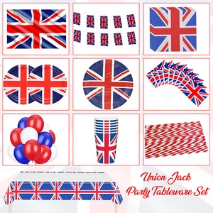 Vajilla de globos con bandera Union Jack para desfile de cumpleaños del rey patriótico - Imagen 1 de 108