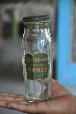 Vintage Getzbest Brand Honey Ad Unique Shape Glass Bottle, USA