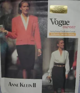 Original Vogue Career Anne Klein II 2433 Jacket Skirt & Blouse Size 12-14-16 - Picture 1 of 1