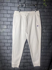 Pantalones deportivos gruesos blancos tejido inverso Champion talla XXL con bolsillos - Imagen 1 de 6