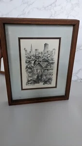Vintage Litho "San Francisco New and Old" by Alec Stern Framed, Signed, Numbered - Picture 1 of 5