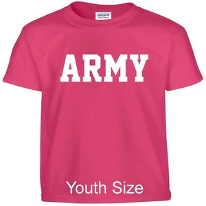 US ARMY Kids Boys Girls T Shirt Child Children YOUTH FIT Tee T Shirt - Picture 1 of 25