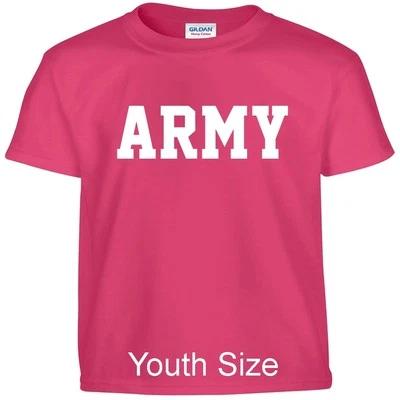 US ARMY Kids Boys Girls T Shirt Child Children YOUTH FIT Tee T Shirt  - Image 1 of 2