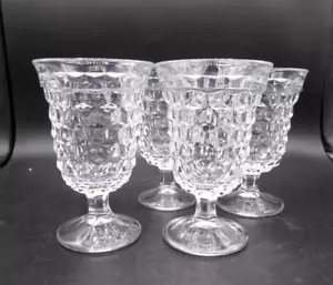 4 vasos de agua bajos con patas americanas Fostoria - Imagen 1 de 4